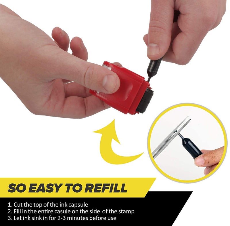 ExcelMark Handwriting Roller Stamps Refill Ink Set - Image 1